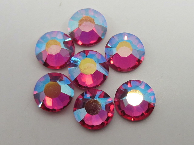 1 Gross 12ss FUCHSIA AB HOTFIX European Rhinestones